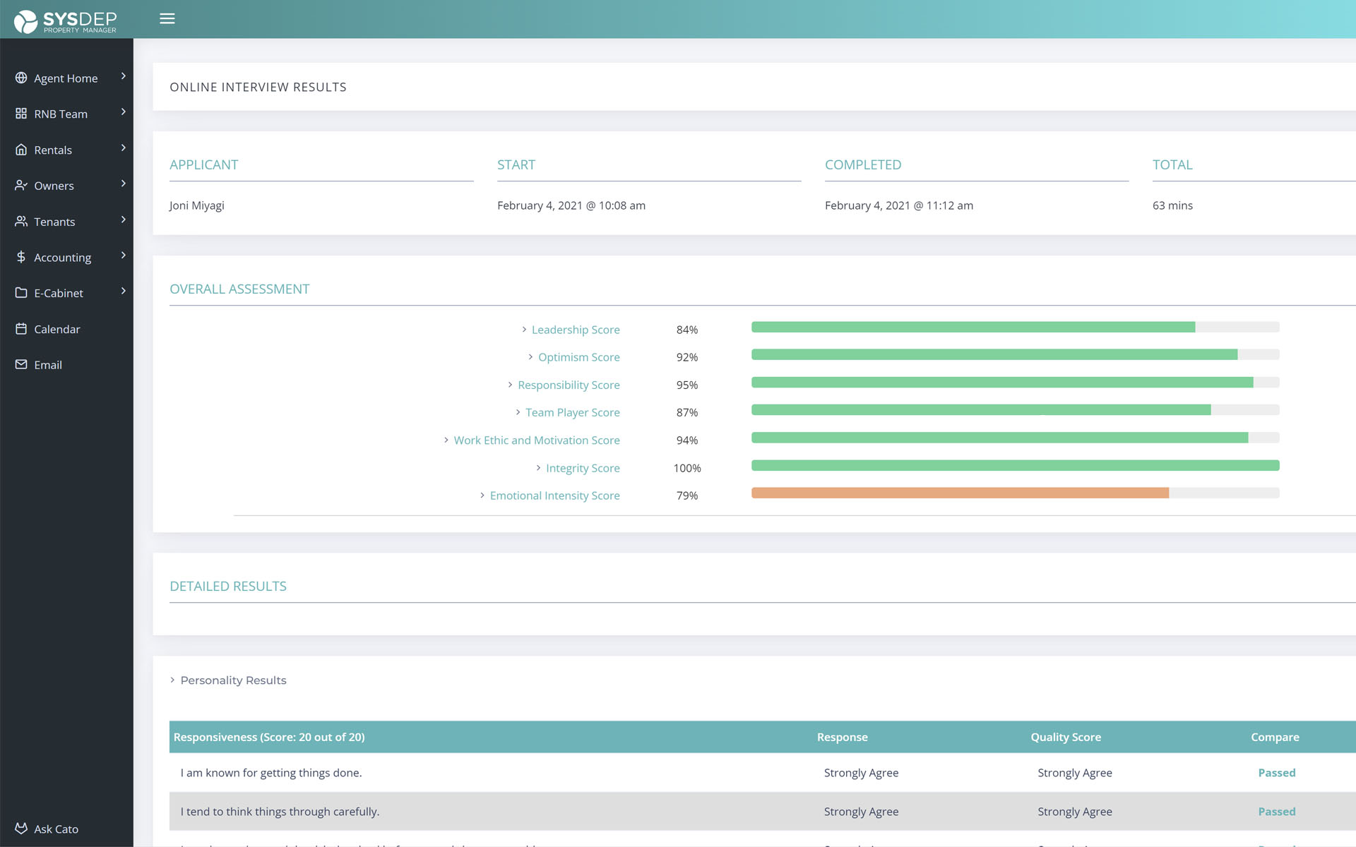 Compliance and reporting dashboard for property management